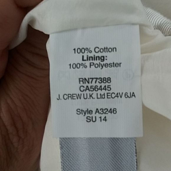J Crew white jacquard Matelasse skirt Sz. 12 - Picture 8 of 8